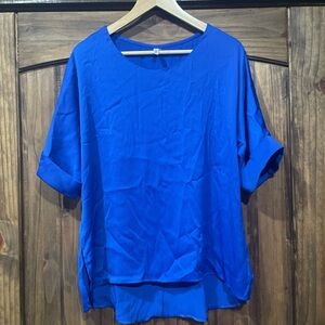Glam Royal Blue Women's Blouse